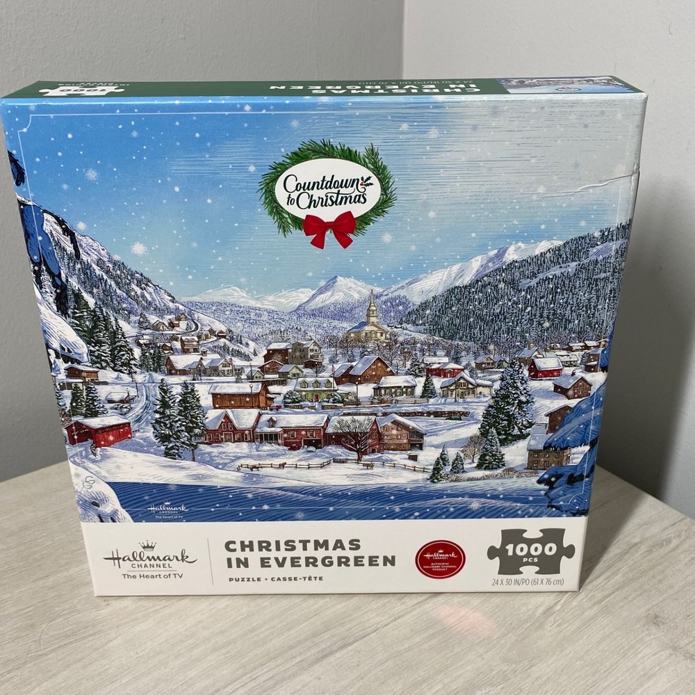 Hallmark Channel Christmas in Evergreen 1000 Piece Jigsaw Puzzle Winter Scene